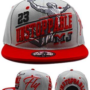 Greatest 23 Unstoppable Snapback Hat Gray/Red